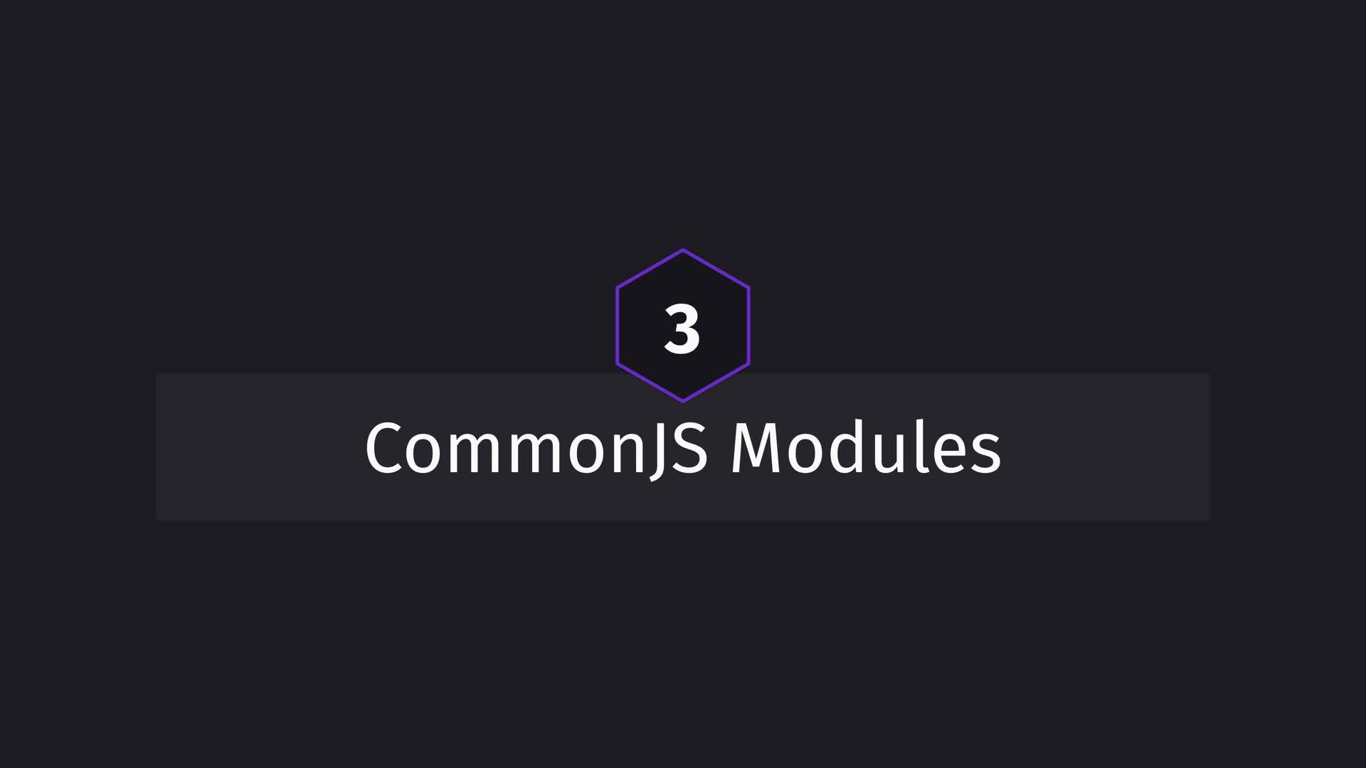 Постер к видео CommonJS Modules