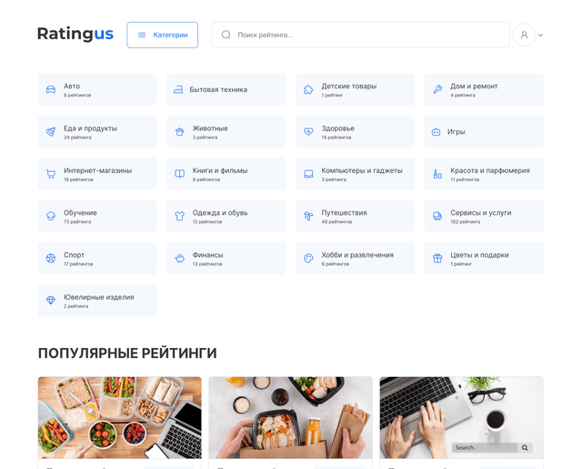 Сайт с рейтингами